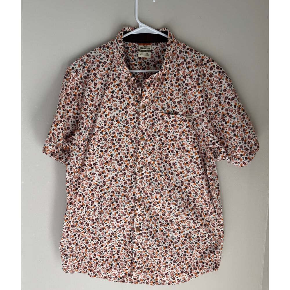 Dravus Men's Ditzy Fall Floral Button Up Size XL